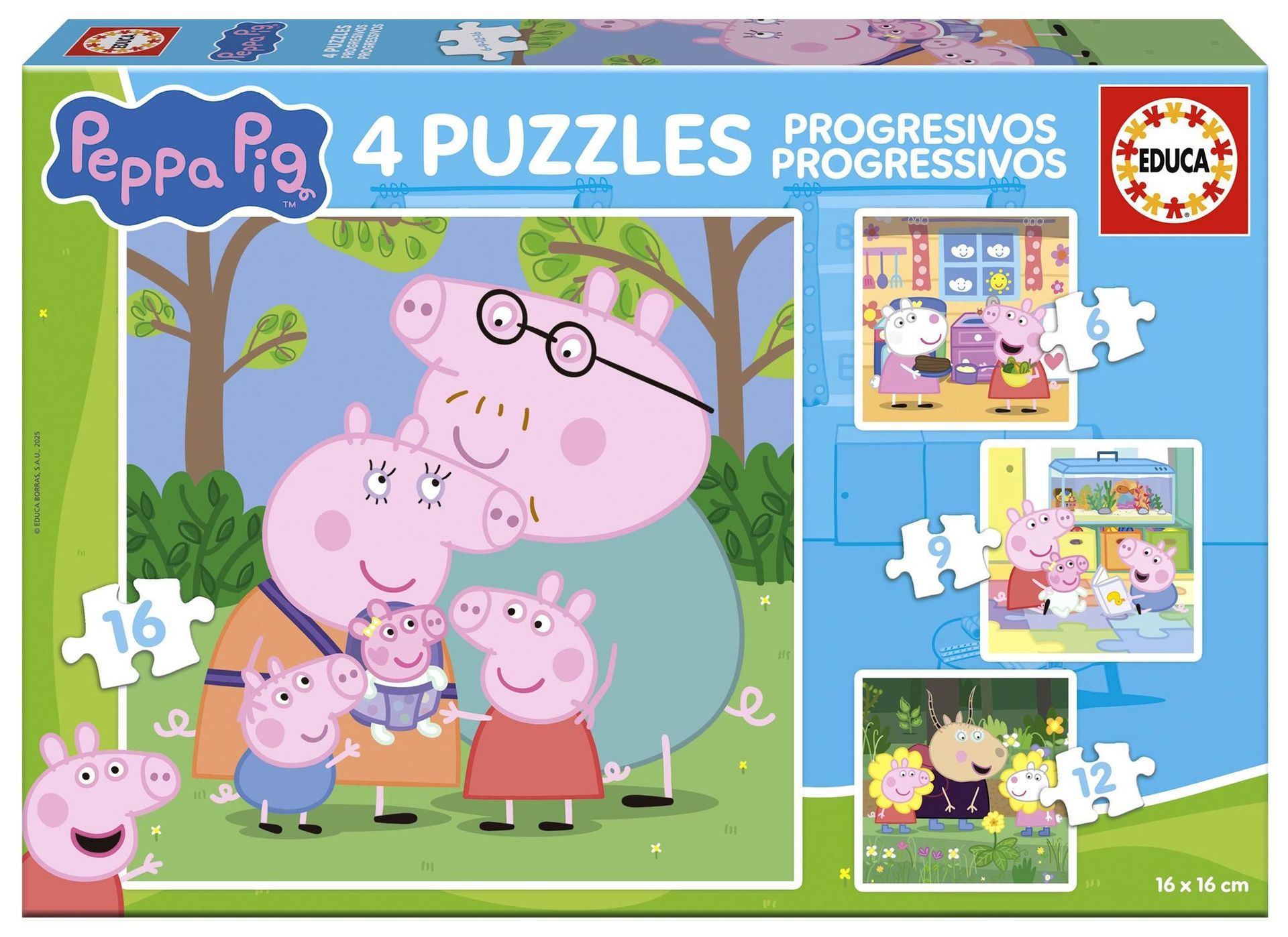 Puzzle 4w1 Świnka Peppa 113785 Educa - puzzle