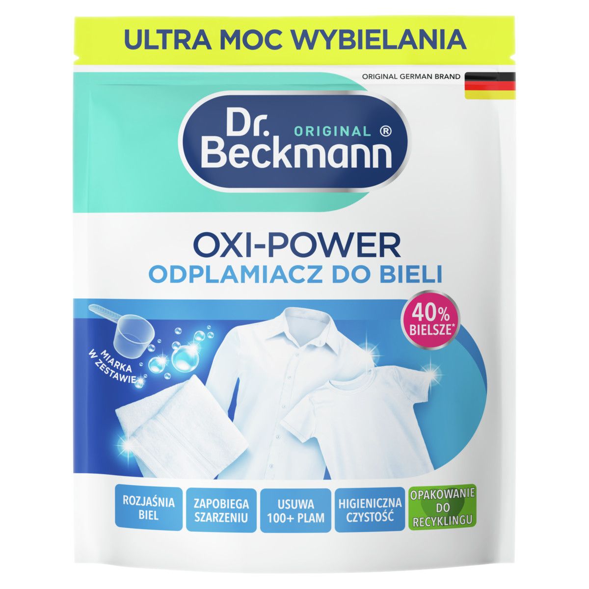 Dr. Beckmann Oxi Power Odplamiacz do bieli 400 g - środek do prania