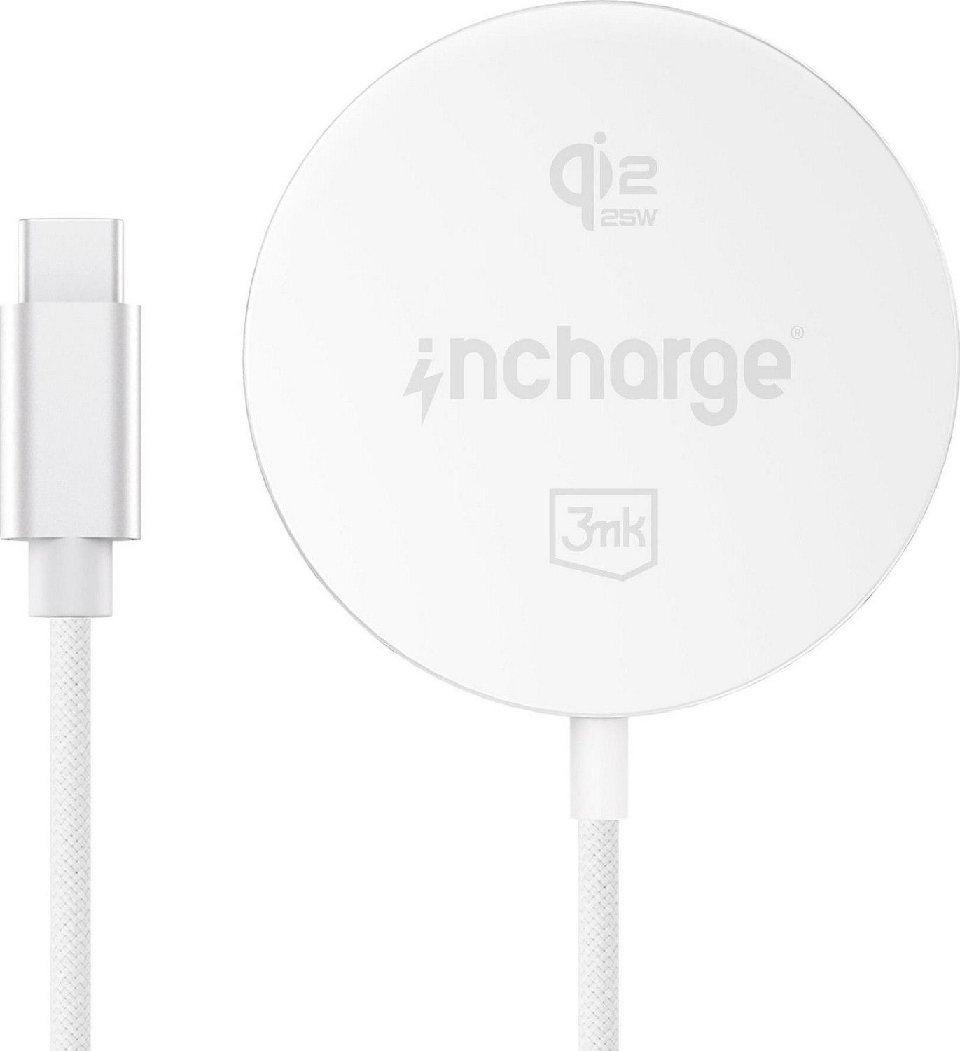 3mk incharge Align Qi2.,2 25W for Apple White