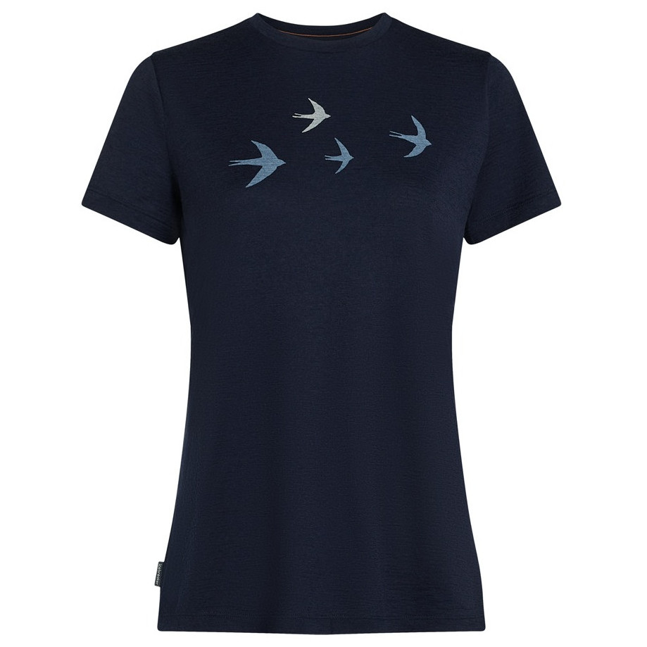 Koszulka damska Icebreaker Women Merino 150 Tech Lite SS Tee Bird Transit Rozmiar: M / Kolor: ciemnoniebieski