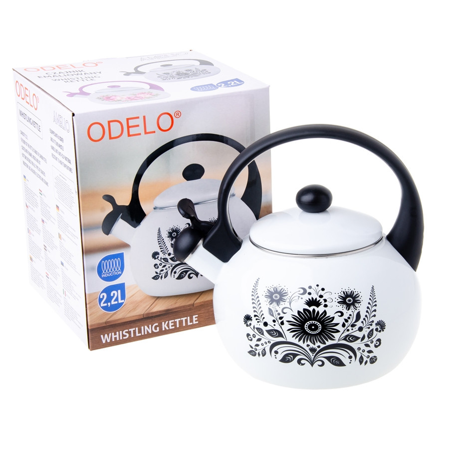 AMELIO Czajnik emaliowany 2,2L Kwiaty/OD2378 DH-OD2378