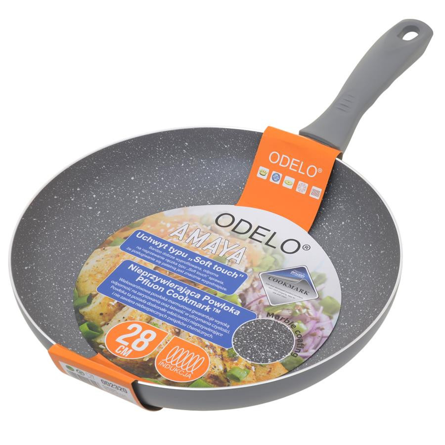 Patelnia AMAYA 28cm powłoka marmur. PFLUON/OD2320 DH-OD2320