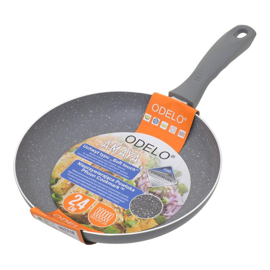 Patelnia AMAYA 24cm powłoka marmur. PFLUON/OD2318 DH-OD2318