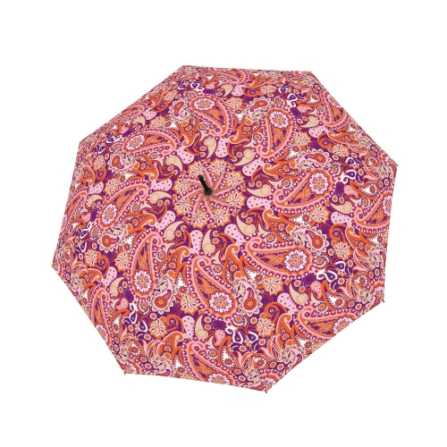 Parasol damski Doppler Fiber Flex Paisley Berry półautomatyczny składany
