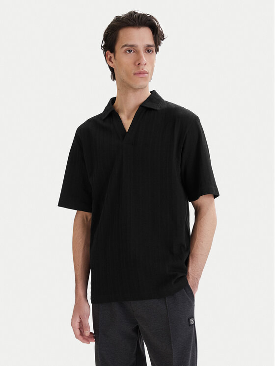 HUGO Polo Dalibo 50556724 Czarny Relaxed Fit