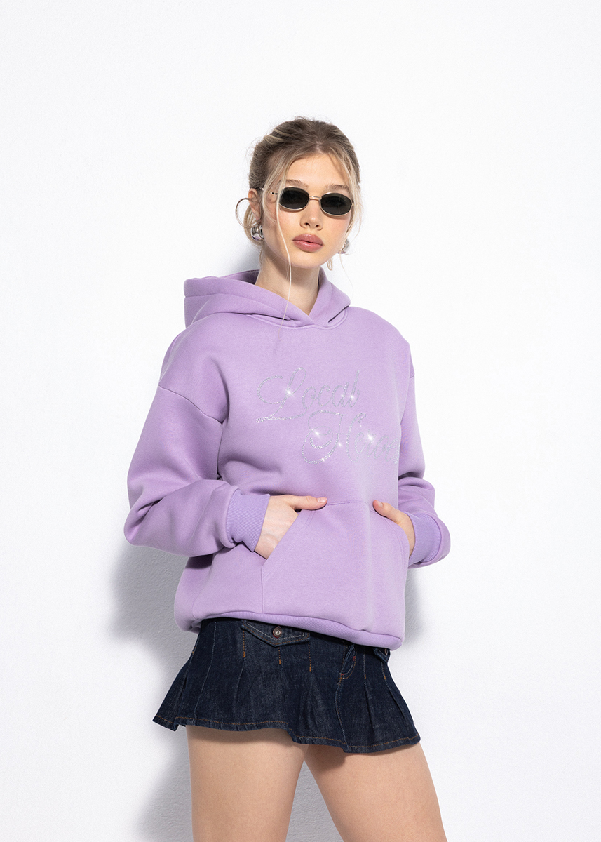 Bluza lh blush rhinestones lavendowa