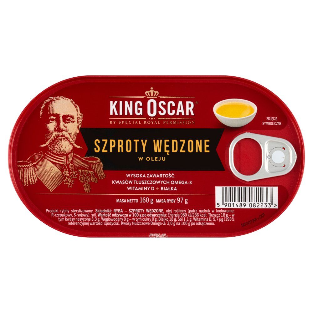 King Oscar Szproty wędzone w oleju 160 g