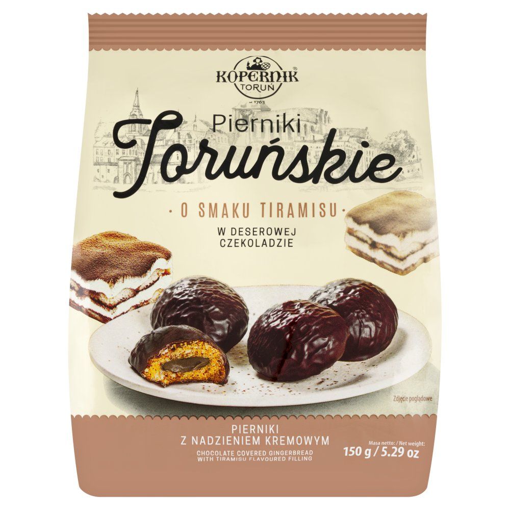 Kopernik Pierniki toruńskie o smaku tiramisu w deserowej czekoladzie 150 g