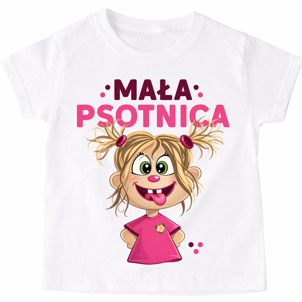 Koszulka dla dziewczynki - MAŁA PSOTNICA Z BLONDYNKĄ