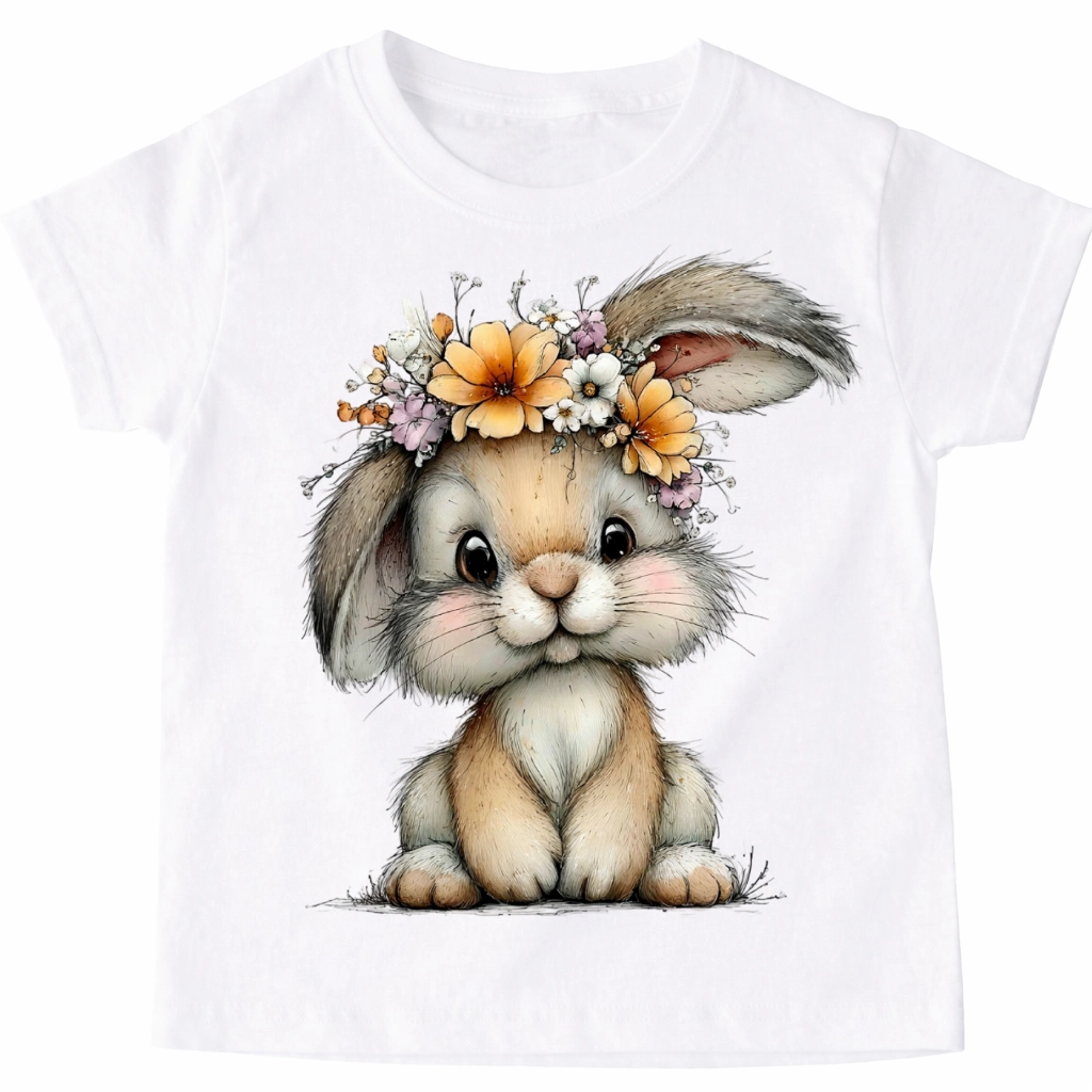 Koszulka dla dziecka z zajączkiem - wzór zajączek60-39