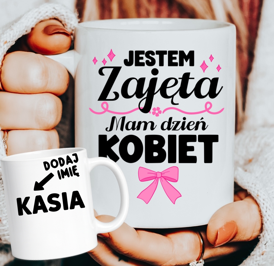 Kubki z imieniem dla koleżanek z pracy na Dzień Kobiet