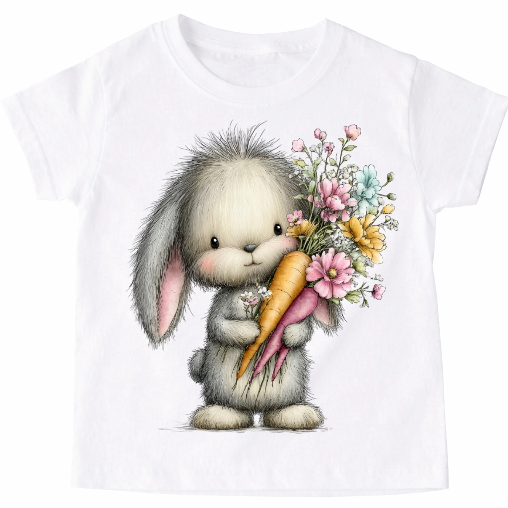 Koszulka z zajączkiem królikiem dla dziecka - wzór królicek99-1