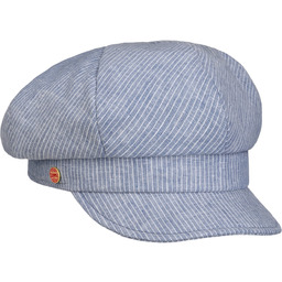 Czapka Kaszkiet z Lnu i Bawełny Camilla by Mayser, niebieski, One Size