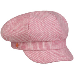 Czapka Kaszkiet z Lnu i Bawełny Camilla by Mayser, czerwony, One Size