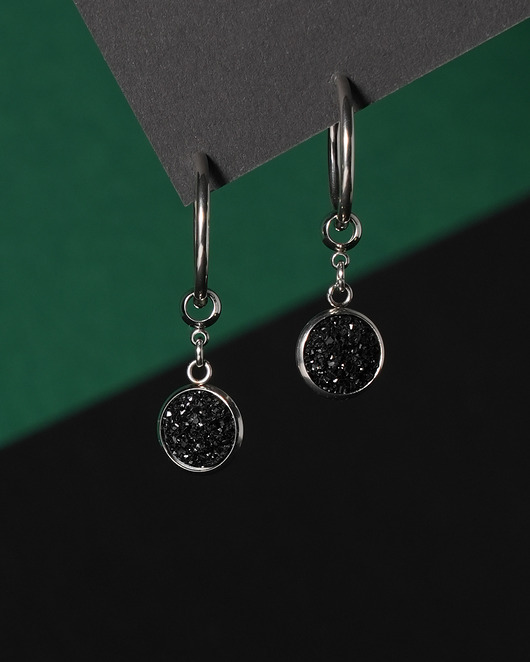 Stalowe kolczyki koła 2 w 1