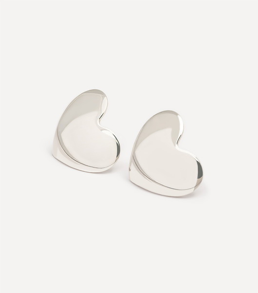 Kolczyki srebrne serca All my love