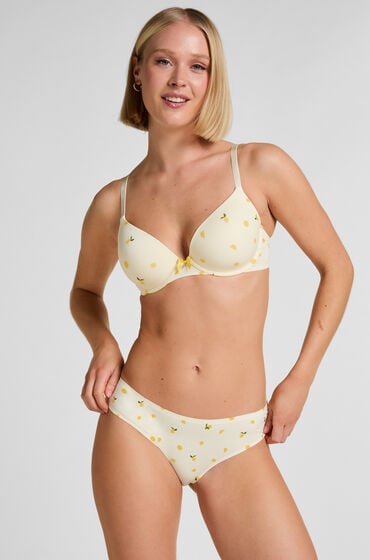 Hunkemöller Brazyliany micro ze wzorem Biały