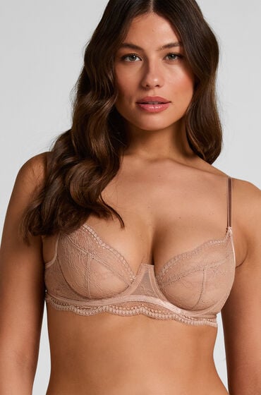 Hunkemöller Nieusztywniany biustonosz z fiszbinami Isabelle Brązowy