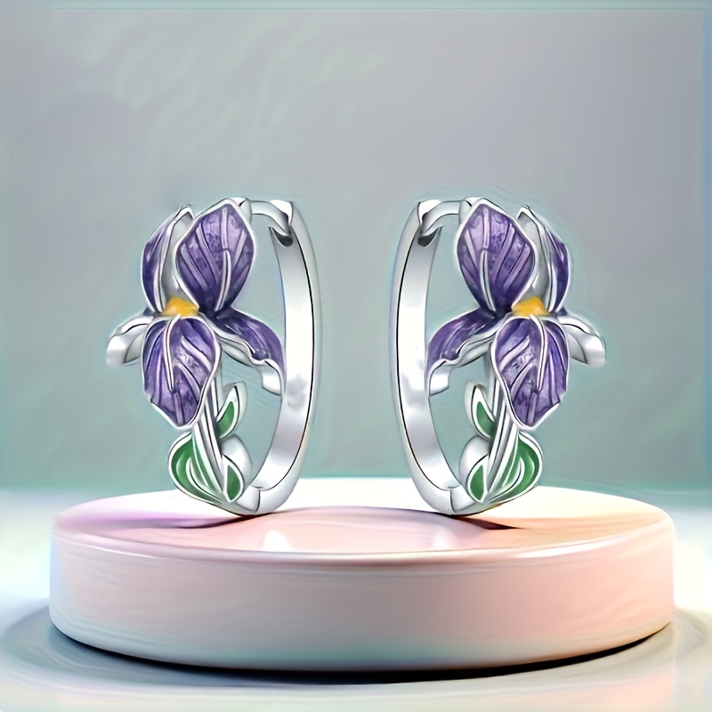 TEMU Para Wyjątkowych, Eleganckich i Stylowych Kolczyków Kwiatowych dla Kobiet, Idealny Prezent dla Przyjaciółek. Doskonałe na Festiwale Muzyczne,