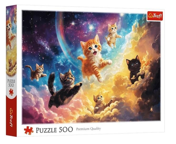 Puzzle 500 Kosmiczne kotki Trefl - puzzle