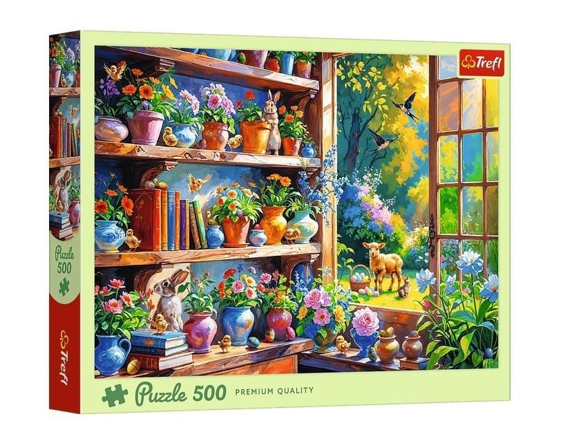Puzzle 500 Wiosenny poranek w oranżerii Trefl - puzzle