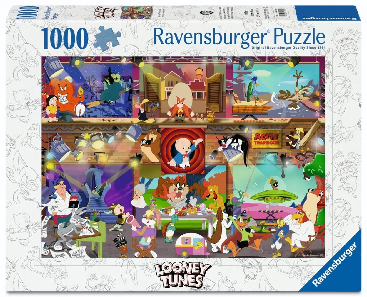 Puzzle 1000 Looney Tunes Studio Ravensburger - puzzle