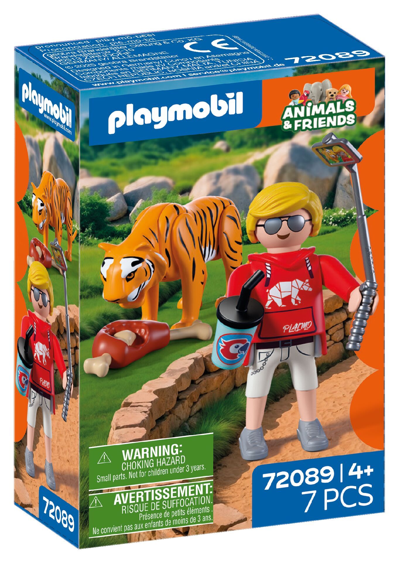 Playmobil Animals Friends Tygrys i odwiedzający 72089 - klocki