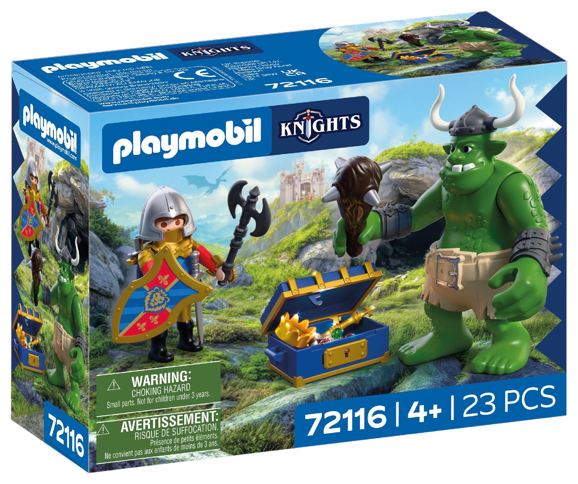 Playmobil Knights Troll ze skarbem rycerzy herbu Lew 72116 - klocki