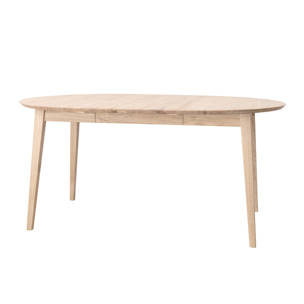 Stół rozkładany okrągły dębowy 110 - 160 cm bielony Orbetello