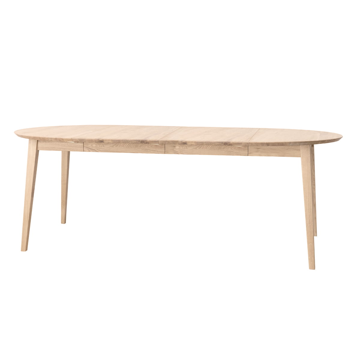 Stół rozkładany okrągły dębowy 90 - 190 cm bielony Orbetello