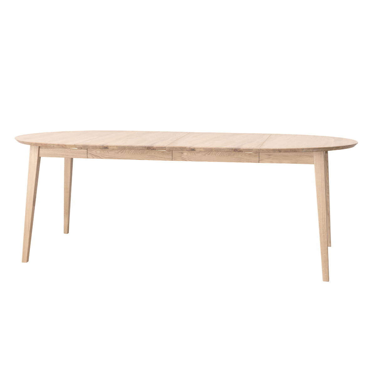 Stół rozkładany okrągły dębowy 110 - 210 cm bielony Orbetello