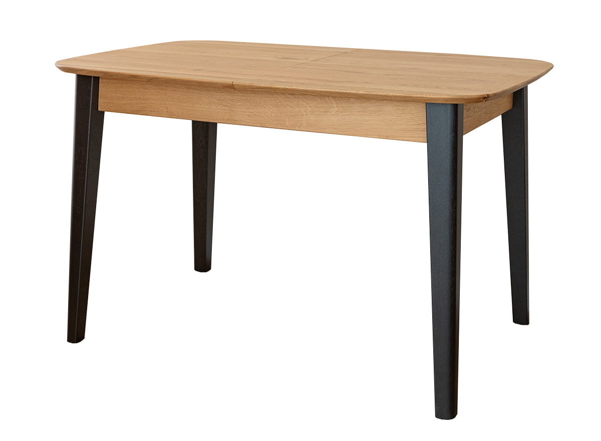 Stół rozkładany prostokątny 120cm z czarnymi nogami dębowy Orbetello