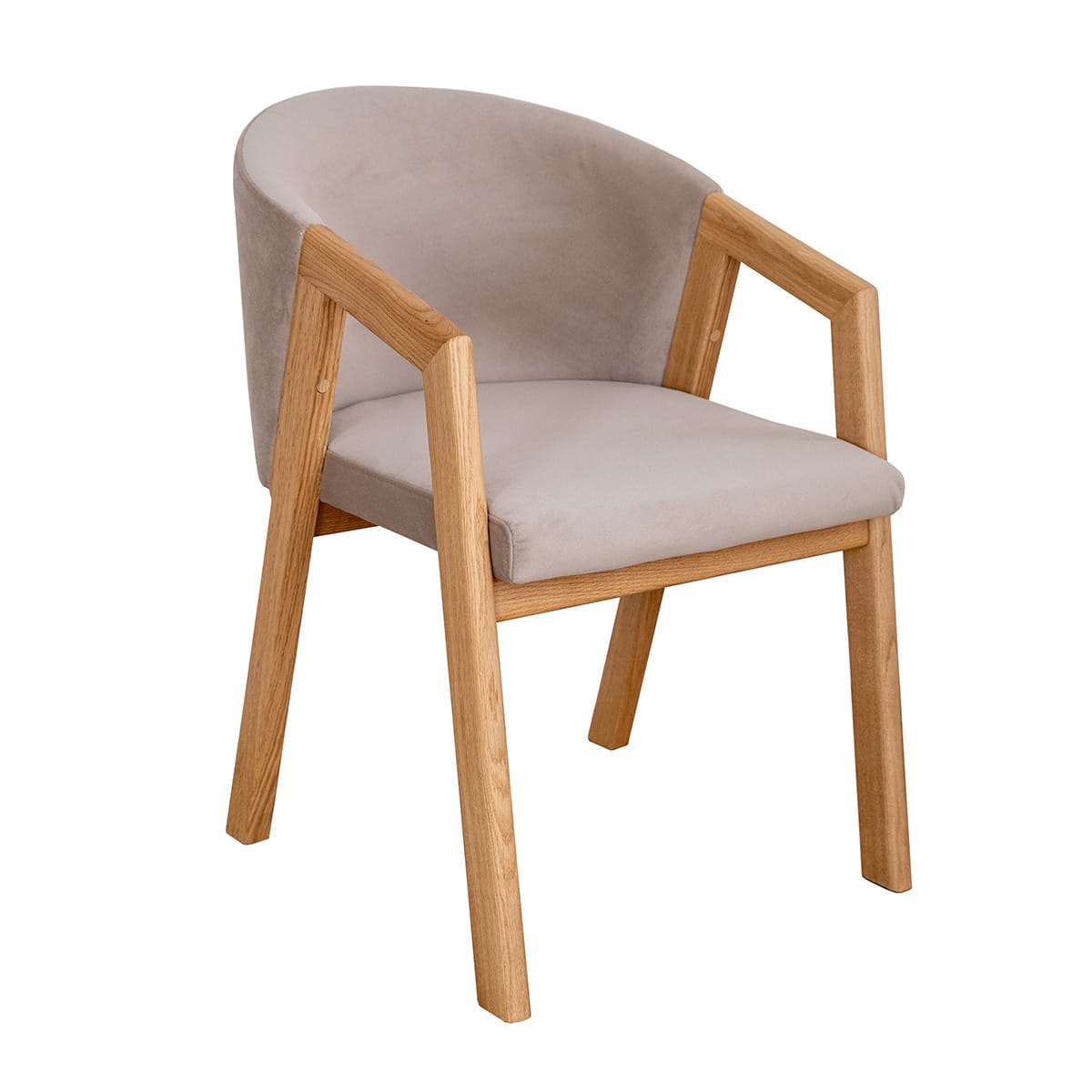 Krzesło tapicerowane beżowe z drewnianymi nogami Avelina 9611 FORIO