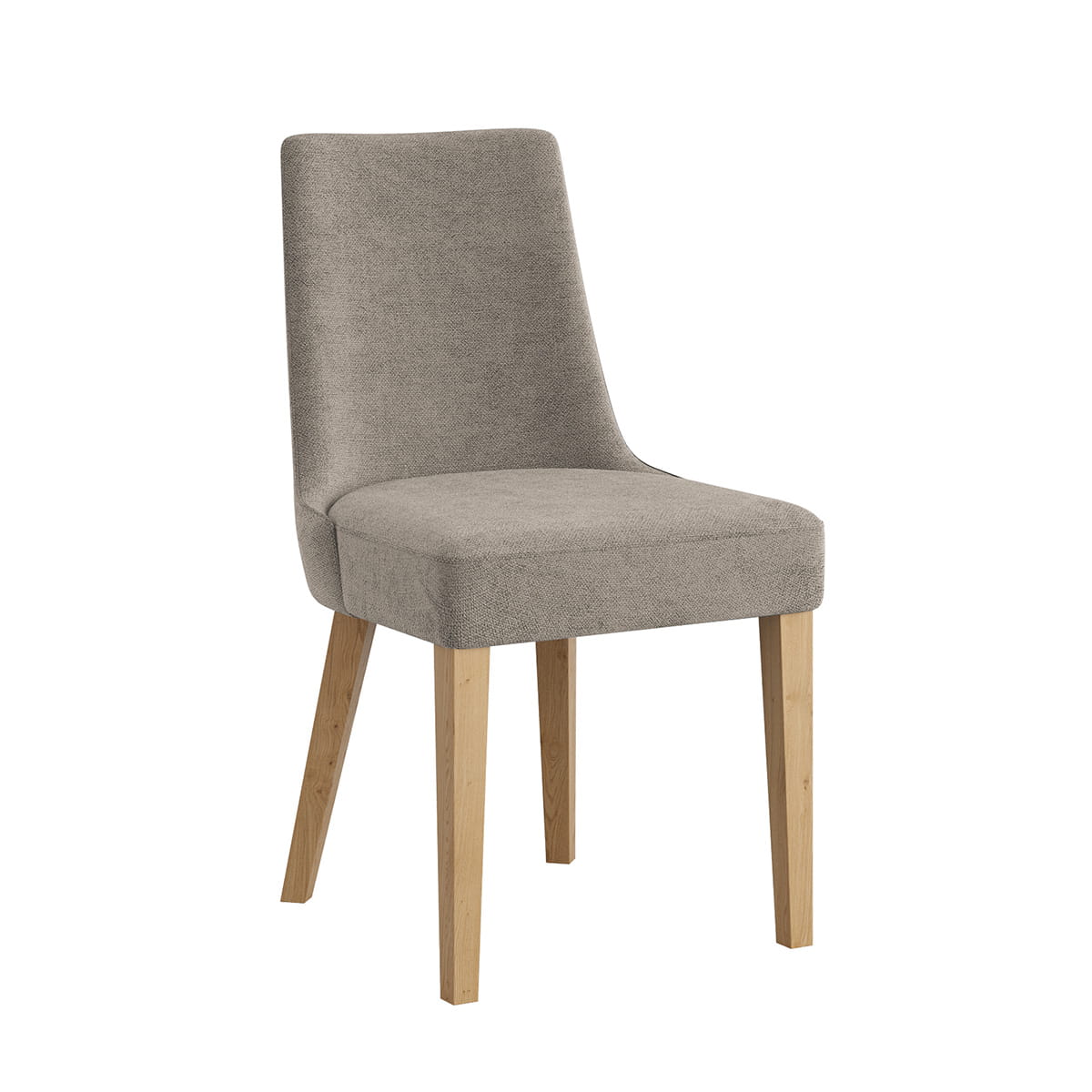 Krzesło tapicerowane beżowe z drewnianymi nogami R24 Carini