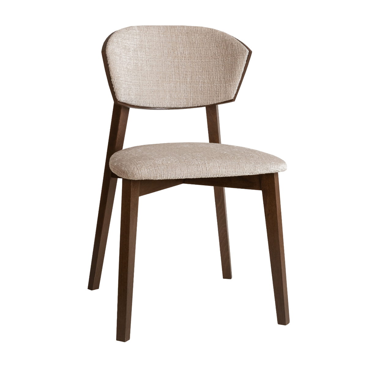 Krzesło tapicerowane jasnobeżowe w kolorze tabacco CR02 Primo