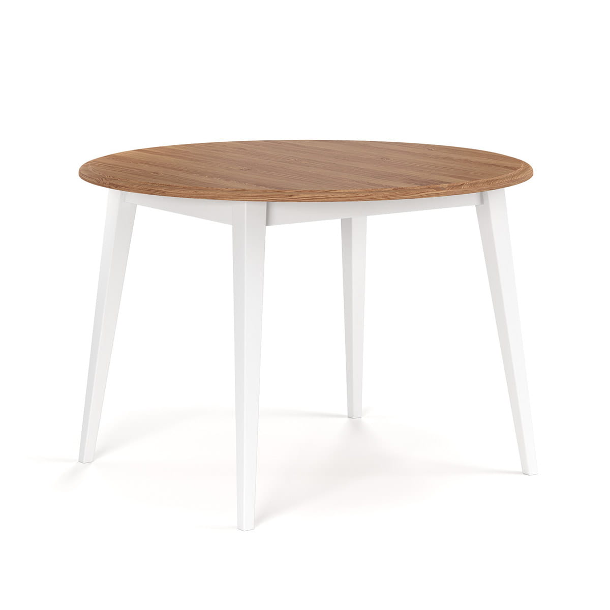 Stół okrągły 90 cm Belluno Elegante biały-dąb