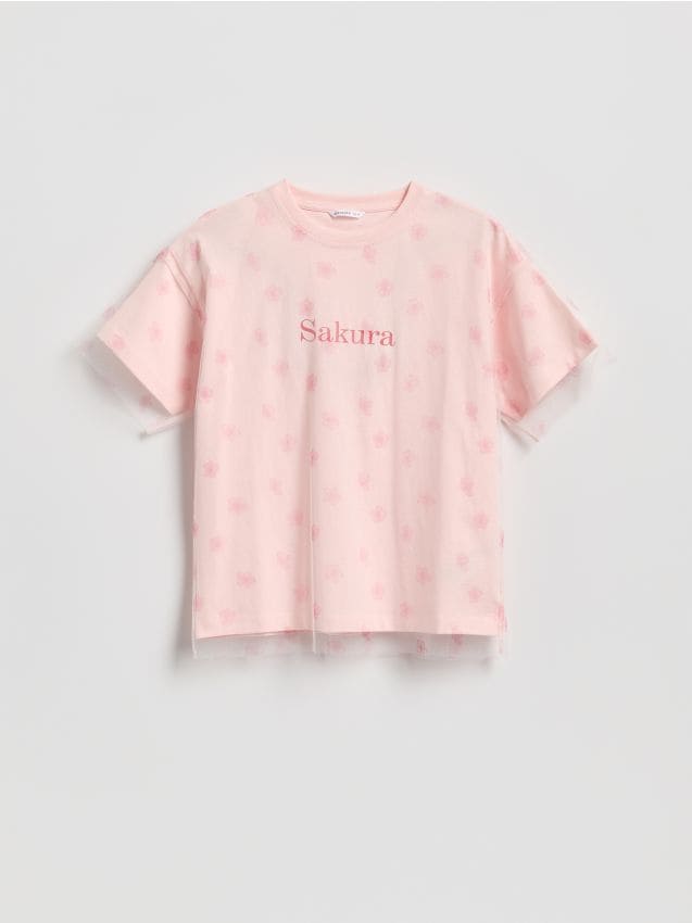 Reserved - Dwuwarstwowy t-shirt z nadrukiem - wielobarwny