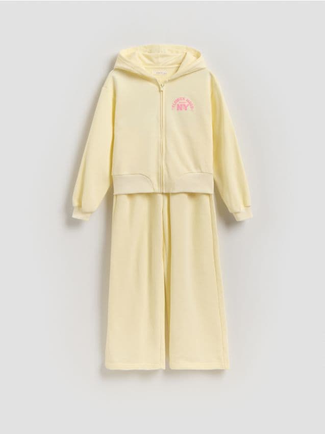 Reserved - Bawełniany komplet - jasnożółty