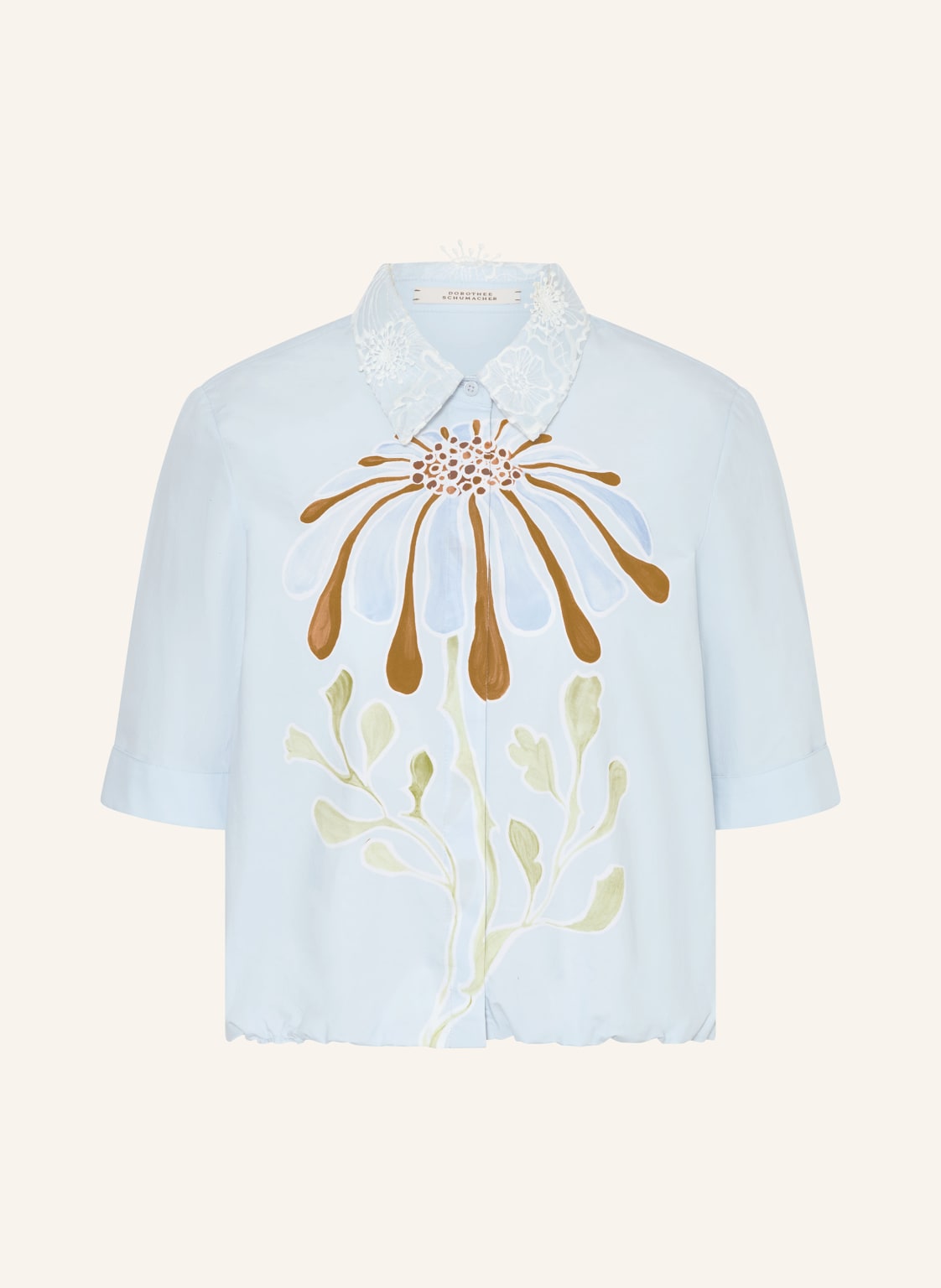 Dorothee Schumacher Bluzka Koszulowa Floral Power Z Koronką blau