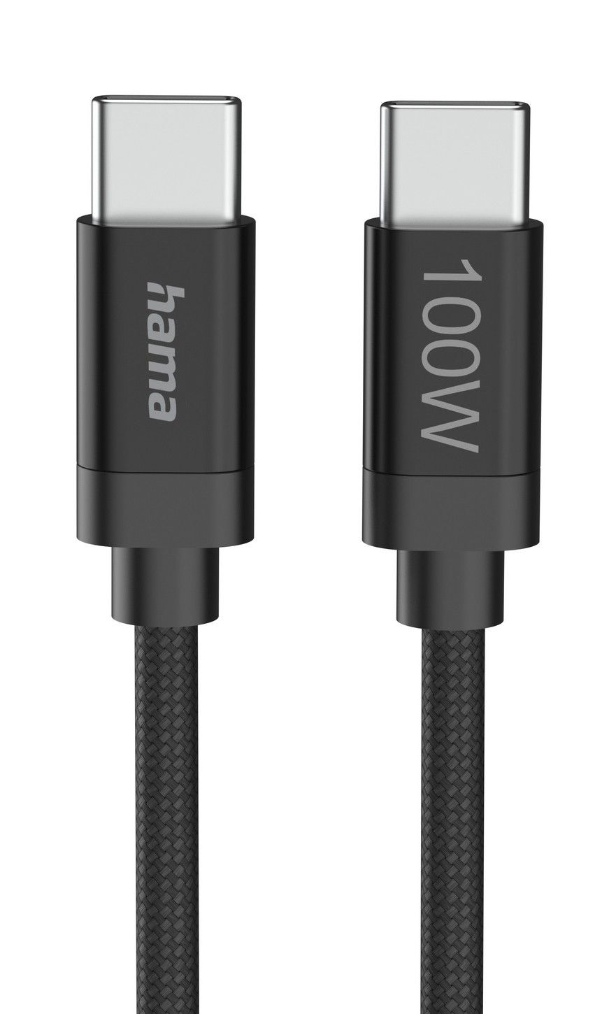 Hama USB-C - USB-C nylonowy, 100W, 3m, czarny