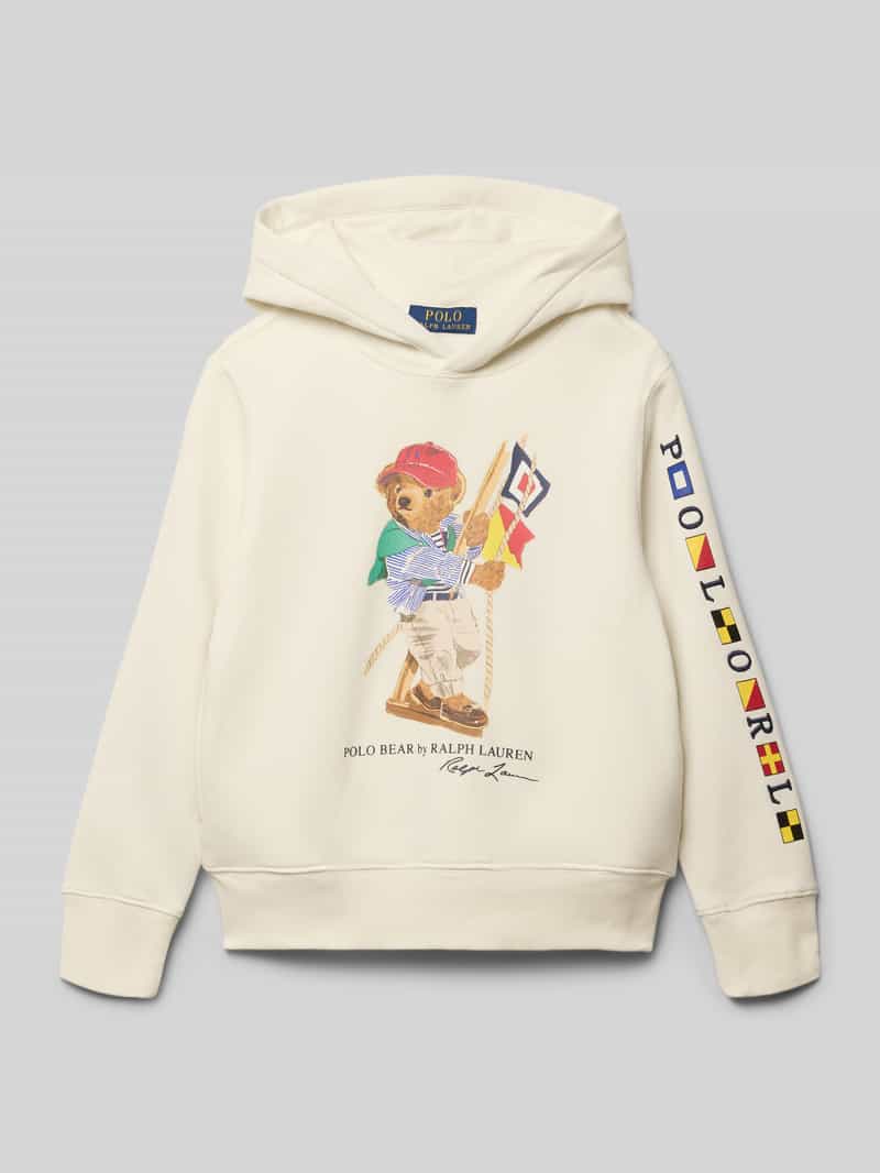 Bluza z kapturem o kroju regular fit z mieszanki bawełny