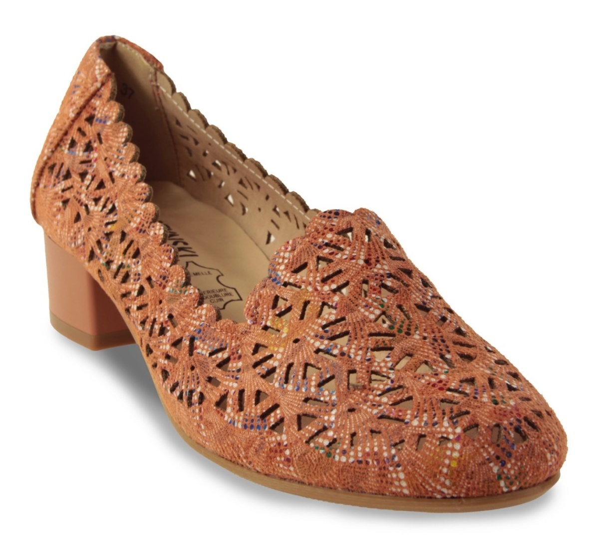 Półbuty damskie M. Daszyński SA200-1 pomarańczowy