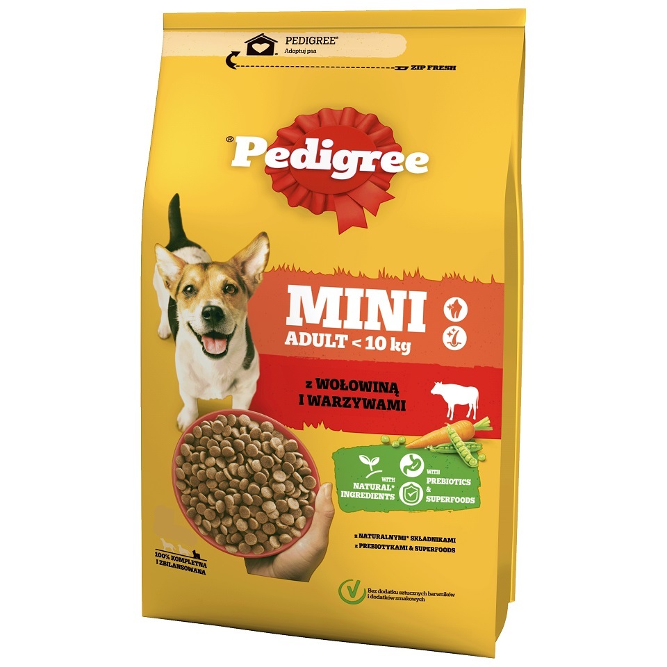 PEDIGREE Adult Mini 2,6 kg dla psów małych ras z wołowiną i warzywami