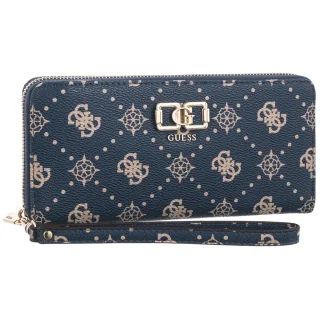 Portfel Emelie Logo Slg Lrg Zip Around SWGP99 28146 Navy Logo (GU868-c) Guess
