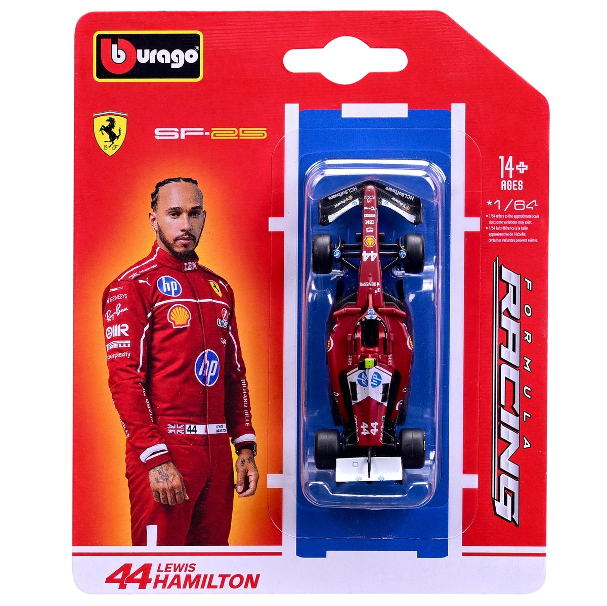 Bburago model bolid f1 ferrari sf-25 2025 lewis hamilton 164 18-56801 - model lub pojazd