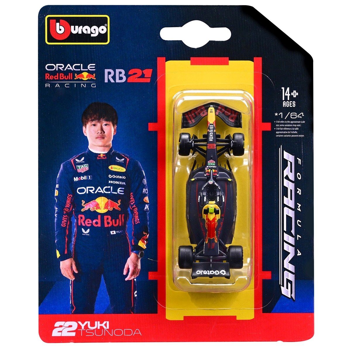 Bburago Model 164 Bolid F1 Red Bull Racing Rb21 Yuki Tsunoda 18-58003 - model lub pojazd