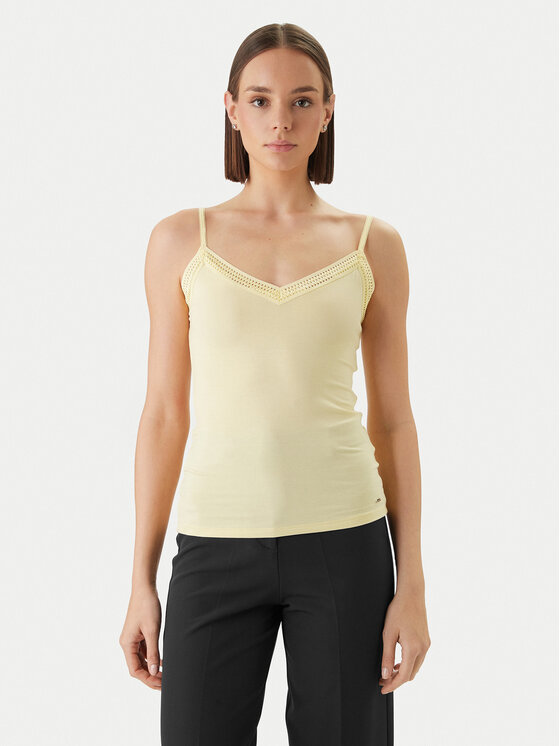 Morgan Top 192-BARBA.N Żółty Slim Fit