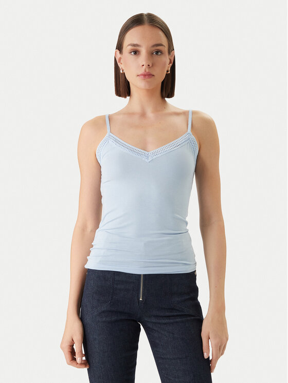 Morgan Top 192-BARBA.N Błękitny Slim Fit