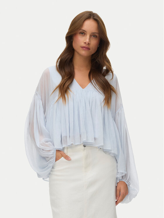 Vero Moda Bluzka Katie 10346404 Błękitny Regular Fit