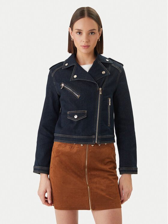 Morgan Kurtka jeansowa 261-VSOUBIA Granatowy Oversize
